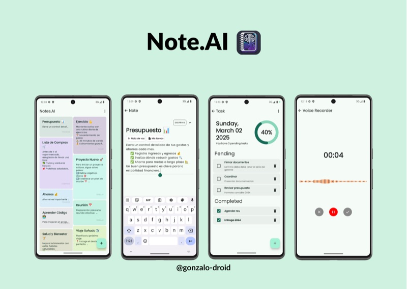 Note.AI - Notas con transcripción OpenAI Whisper